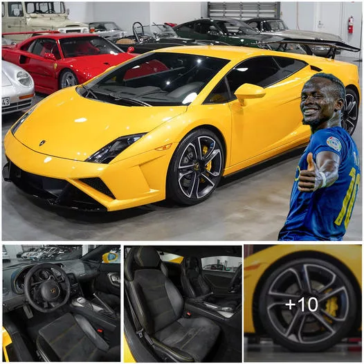 “Get a Glimpse of Sadio Mané’s Impressive Supercar Lineup, Featuring a Stunning Lamborghini Gallardo LP 560-4 Coupe!”